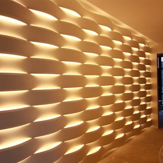 3д LED стенни гипсови панели